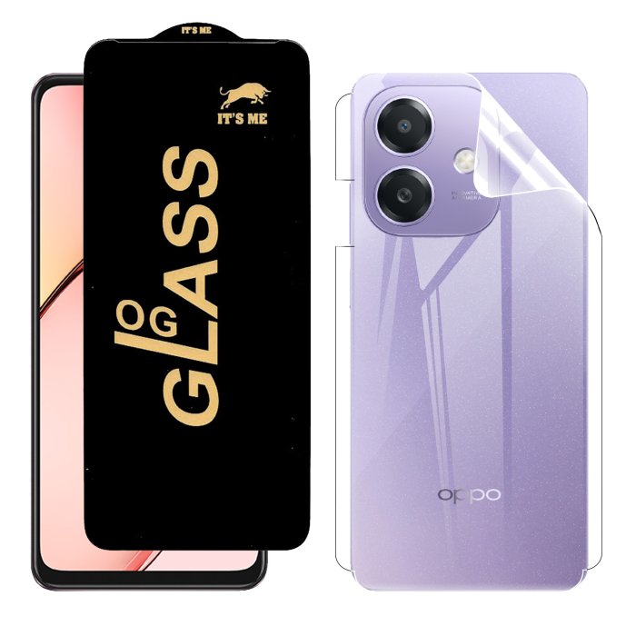 2-in-1 360 Protection for Oppo A5i : HD Glass + Back Jelly - Image 2 2-in-1 360 Protection for Oppo A5i : HD Glass + Back Jelly - Image 2