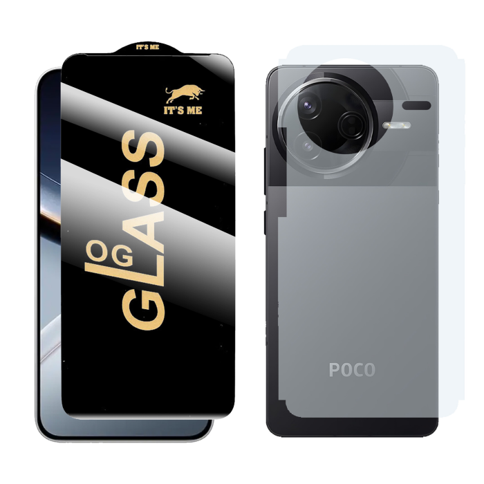 2-in-1 360 Protection for Poco F7 Pro : HD Glass + Back Matte - Image 2 2-in-1 360 Protection for Poco F7 Pro : HD Glass + Back Matte - Image 2