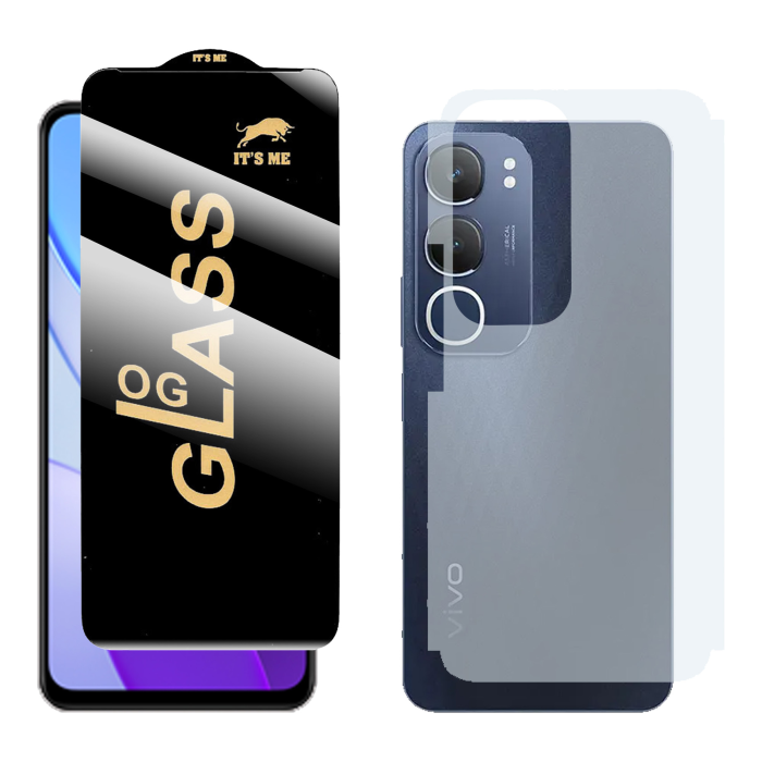 2-in-1 360 Protection for Vivo Y19s Pro : HD Glass + Back Matte - Image 2 2-in-1 360 Protection for Vivo Y19s Pro : HD Glass + Back Matte - Image 2