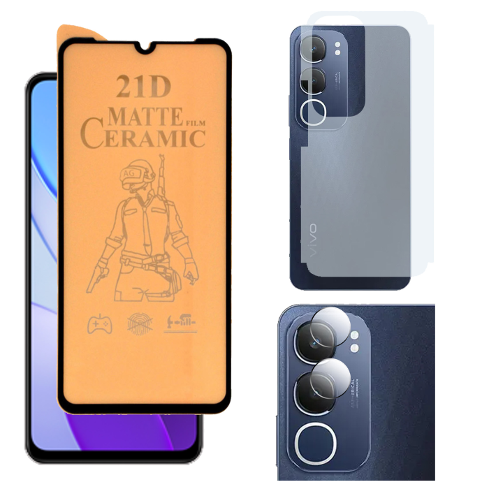 3-in-1 360 Bundle for Vivo Y19s Pro: Ceramic + Matte Camera - Image 2 3-in-1 360 Bundle for Vivo Y19s Pro: Ceramic + Matte Camera - Image 2