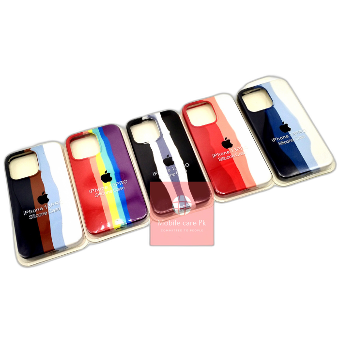 Apple iPhone 13 Pro Rainbow Style Silicone Mobile Cover - Image 2 Apple iPhone 13 Pro Rainbow Style Silicone Mobile Cover - Image 2