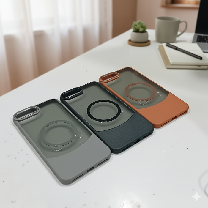 Apple iPhone 7 Plus Smoky Matte Magsafe Leather Texture Mobile Cover - Image 2 Apple iPhone 7 Plus Smoky Matte Magsafe Leather Texture Mobile Cover - Image 2
