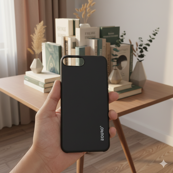 Apple iPhone 8 Plus Matte Black Soft Silicone Case Mobile Cover - Image 2 Apple iPhone 8 Plus Matte Black Soft Silicone Case Mobile Cover - Image 2