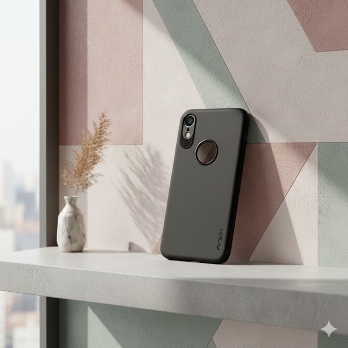 Apple iPhone XR Back Cover Black Soft Rock Style Case For Apple iPhone XR - Image 2 Apple iPhone XR Back Cover Black Soft Rock Style Case For Apple iPhone XR - Image 2