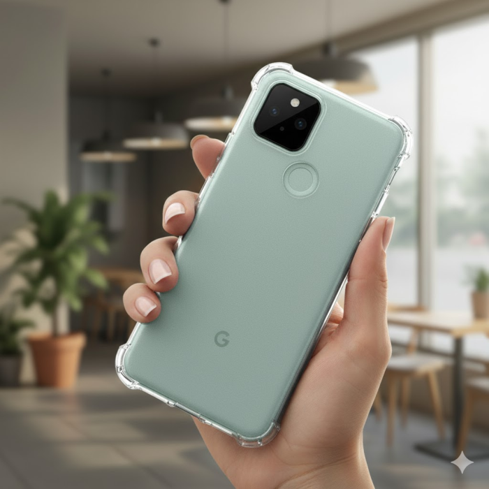 Google Pixel 4A 5G Transparent Soft Anti-Shock Mobile Cover - Image 2 Google Pixel 4A 5G Transparent Soft Anti-Shock Mobile Cover - Image 2