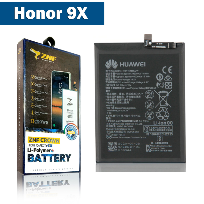 Honor 9X Battery Replacement - ZNF 4000mAh (HB446486ECW) - Image 2 Honor 9X Battery Replacement - ZNF 4000mAh (HB446486ECW) - Image 2