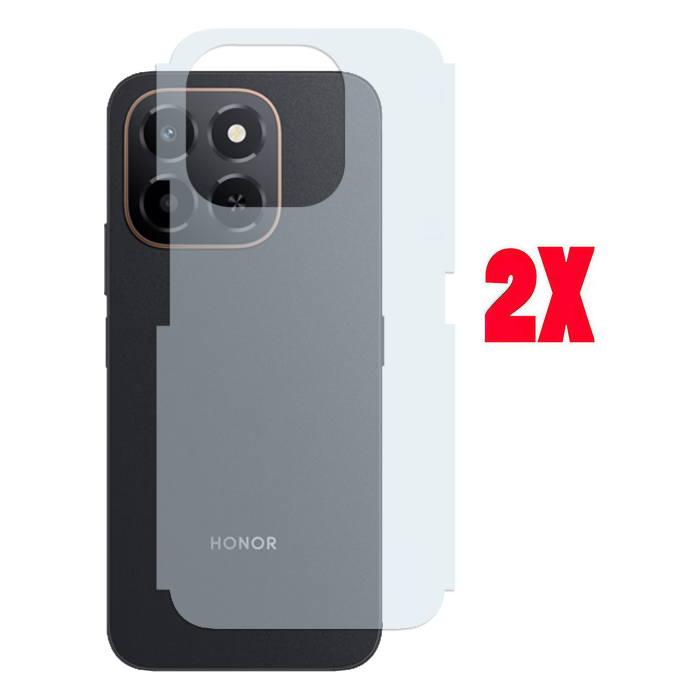 Honor X6c Back Protector Carbon Fiber Matte Soft Skin Sheet For - 2Pcs - Image 2