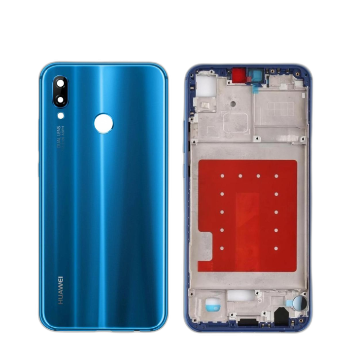 Huawei P20 Lite Housing Middle Frame With Side Button and Camera Lens Complete Body Casing Replacement For P20 Lite - Blue - Image 2 Huawei P20 Lite Housing Middle Frame With Side Button and Camera Lens Complete Body Casing Replacement For P20 Lite - Blue - Image 2