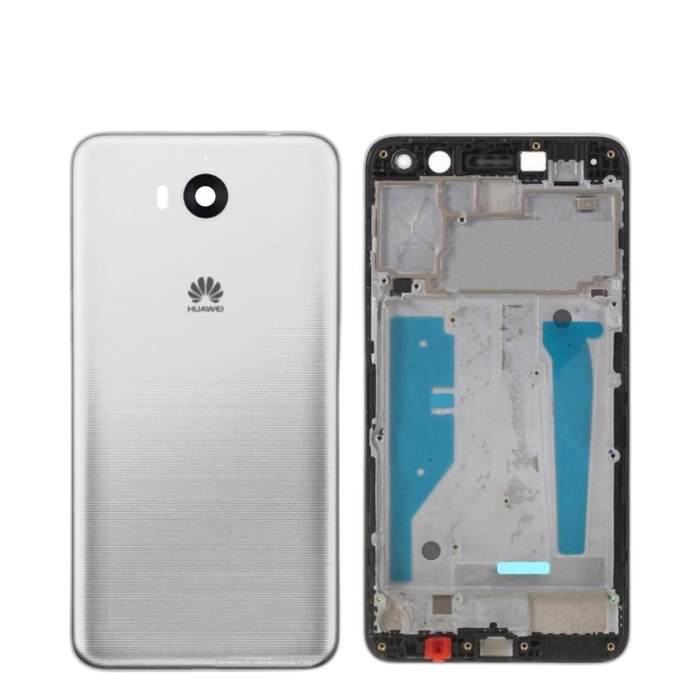 Huawei Y5 2017 Housing Middle Frame With Side Button and Camera Lens Complete Body Casing Replacement For Y5 2017 - White - Image 2 Huawei Y5 2017 Housing Middle Frame With Side Button and Camera Lens Complete Body Casing Replacement For Y5 2017 - White - Image 2