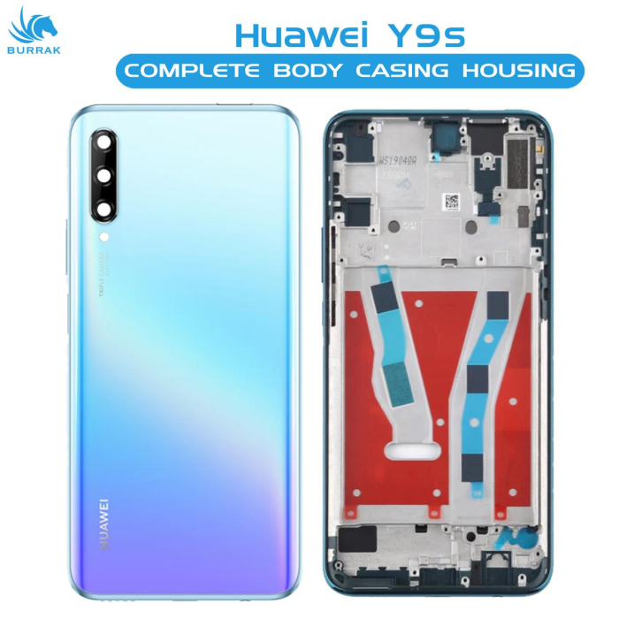 Huawei Y9s Housing Middle Frame With Side Button and Camera Lens Complete Body Casing Replacement For Y9s - Blue - Image 2 Huawei Y9s Housing Middle Frame With Side Button and Camera Lens Complete Body Casing Replacement For Y9s - Blue - Image 2