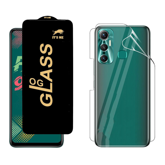 Infinix Hot 11 Protection Pack: OG Glass + Clear Back Jelly Film - Image 2 Infinix Hot 11 Protection Pack: OG Glass + Clear Back Jelly Film - Image 2