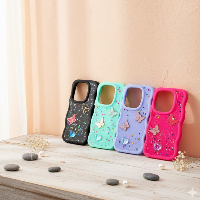 Infinix Hot 40 Pro Glitter Butterfly Style Back Cover - Image 2 Infinix Hot 40 Pro Glitter Butterfly Style Back Cover - Image 2