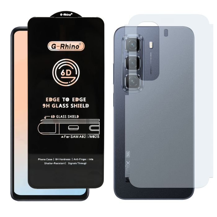 Infinix Hot 50 Combo: OG Glass Screen Protector + Carbon Back Skin - Image 2 Infinix Hot 50 Combo: OG Glass Screen Protector + Carbon Back Skin - Image 2