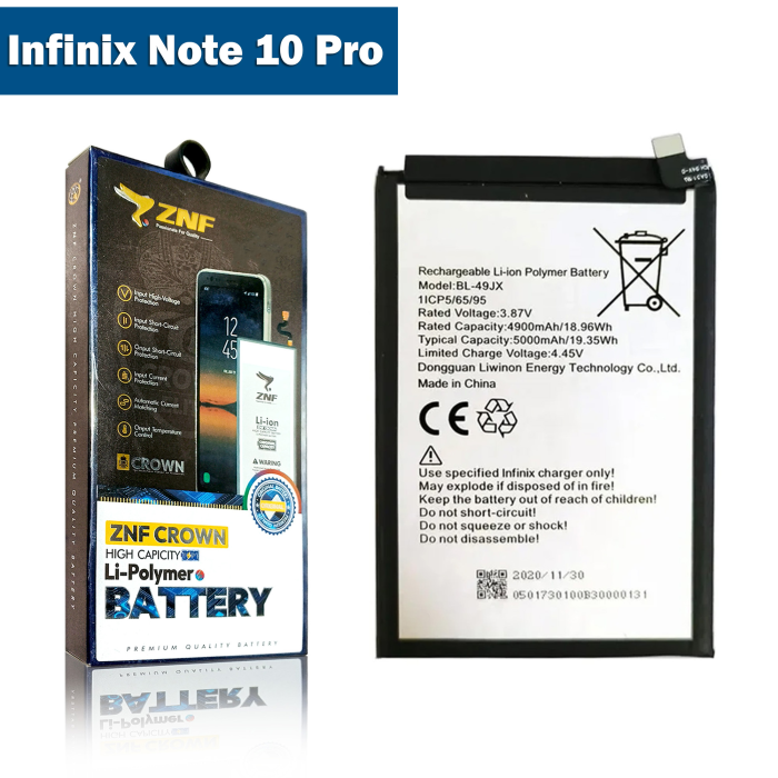 Infinix Note 10 Pro Battery Replacement - ZNF 5000mAh (BL-49JX) - Image 2 Infinix Note 10 Pro Battery Replacement - ZNF 5000mAh (BL-49JX) - Image 2