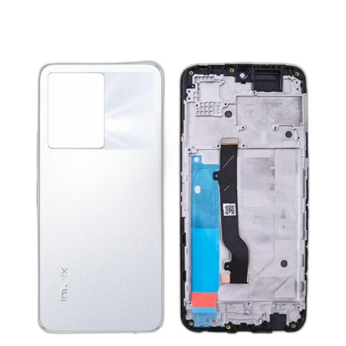 Infinix Note 12 G96 Housing Middle Frame With Side Button Complete Body Casing Replacement For Note 12 G96 - White - Image 2 Infinix Note 12 G96 Housing Middle Frame With Side Button Complete Body Casing Replacement For Note 12 G96 - White - Image 2