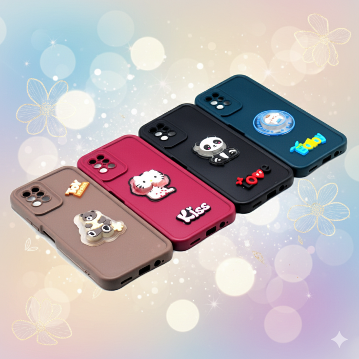 Infinix Note 8 Cute Kitty Blinking Lights Soft Colorful Mobile Cover - Image 2