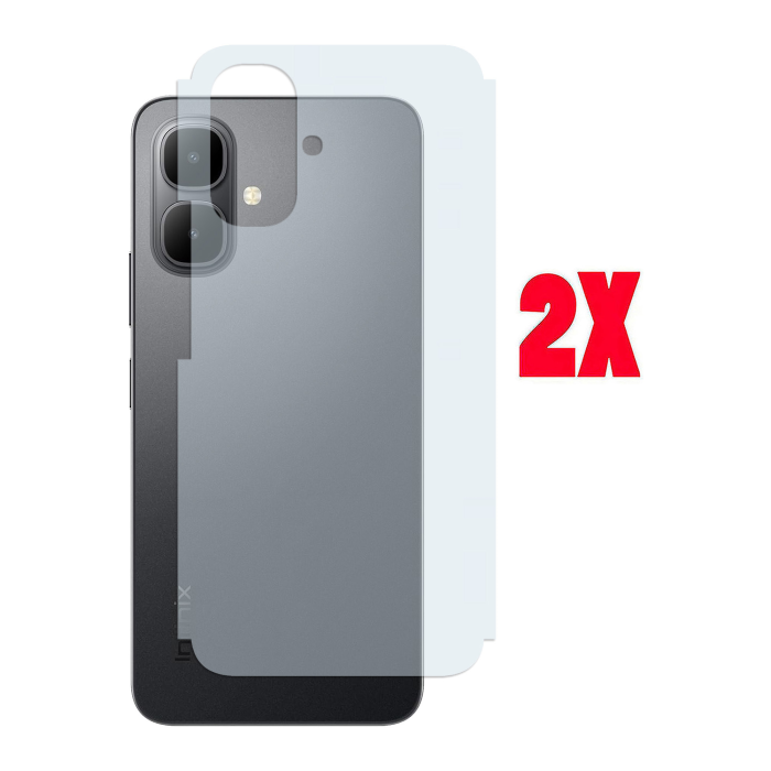 Infinix Smart 10 Back Protector Carbon Fiber Matte Soft Skin Sheet For - 2Pcs - Image 2 Infinix Smart 10 Back Protector Carbon Fiber Matte Soft Skin Sheet For - 2Pcs - Image 2