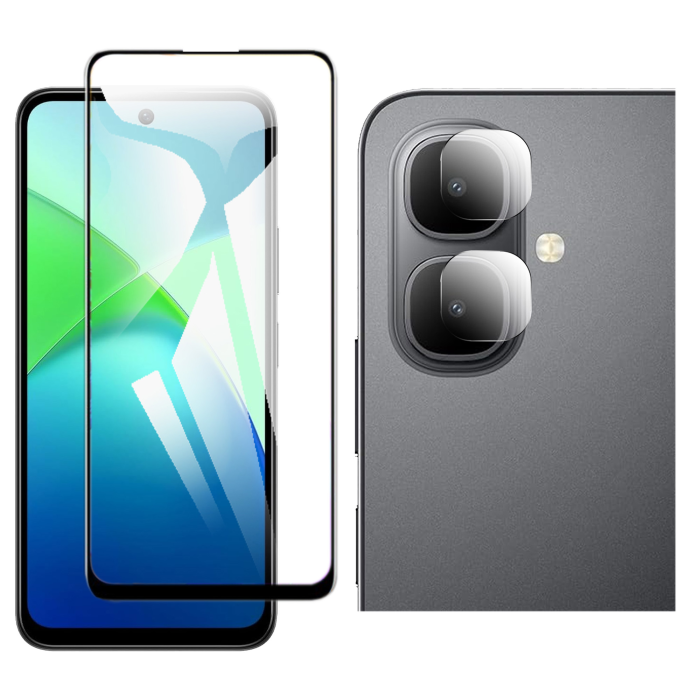 Infinix Smart 10 Glass Protector 5D-10D-11D-21D-9D Full Coverage + Back Rear Camera 9H Gorilla Flexible Protectior - Image 2