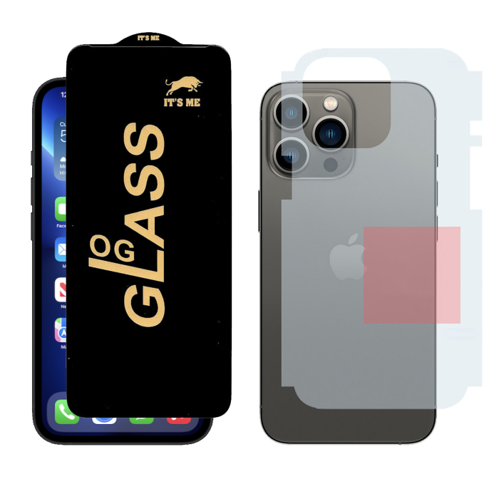 iPhone 13 Pro Max Combo: OG Glass Screen Guard + Carbon Fiber Back Skin - Image 2 iPhone 13 Pro Max Combo: OG Glass Screen Guard + Carbon Fiber Back Skin - Image 2