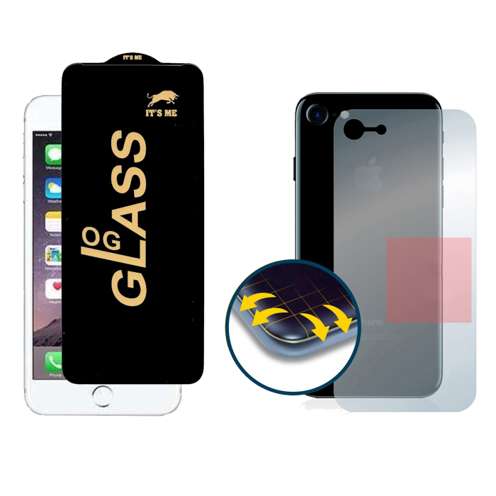 iPhone 7 Safety Combo: OG Tempered Glass + Carbon Fiber Matte Back Skin - Image 2 iPhone 7 Safety Combo: OG Tempered Glass + Carbon Fiber Matte Back Skin - Image 2