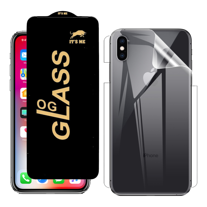 iPhone XS Max 360° Kit: OG Glass + Clear Back Hydrogel Film - Image 2 iPhone XS Max 360° Kit: OG Glass + Clear Back Hydrogel Film - Image 2