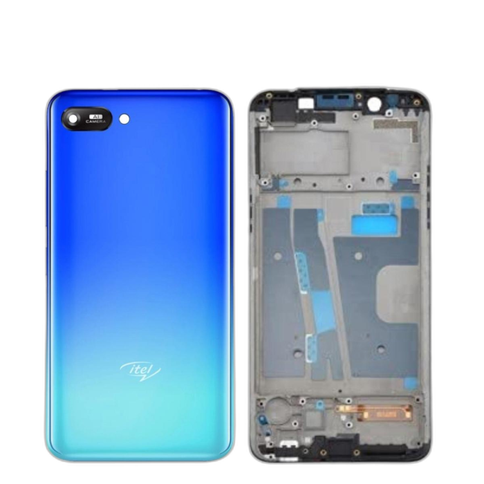 iTel A25 Pro Housing Middle Frame With Side Button and Camera Lens Complete Body Casing Replacement For A25 Pro - Blue - Image 2 iTel A25 Pro Housing Middle Frame With Side Button and Camera Lens Complete Body Casing Replacement For A25 Pro - Blue - Image 2