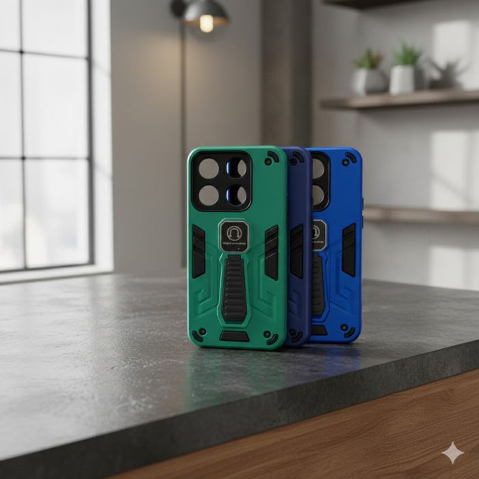 iTel A60 Armor Stand Stylish Hard Case Mobile Cover - Image 2 iTel A60 Armor Stand Stylish Hard Case Mobile Cover - Image 2