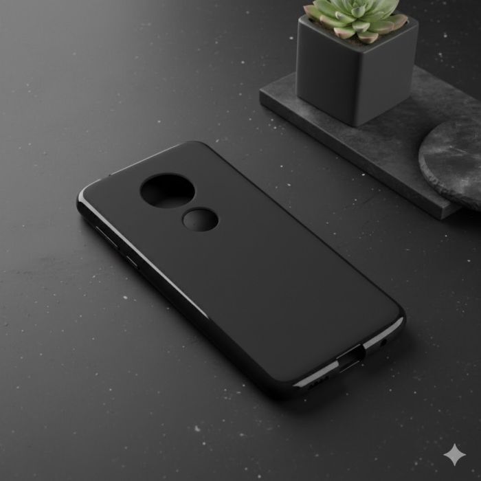 Motorola Moto G6 Play Soft Plain Black Case Mobile Cover - Image 2 Motorola Moto G6 Play Soft Plain Black Case Mobile Cover - Image 2