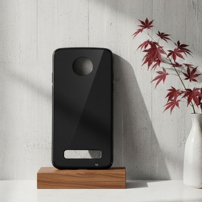 Motorola Moto Z Play Soft Plain Black Case - Image 2 Motorola Moto Z Play Soft Plain Black Case - Image 2