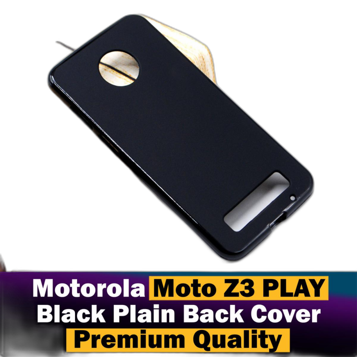 Motorola Moto Z3 Play Soft Plain Black Case - Image 2 Motorola Moto Z3 Play Soft Plain Black Case - Image 2