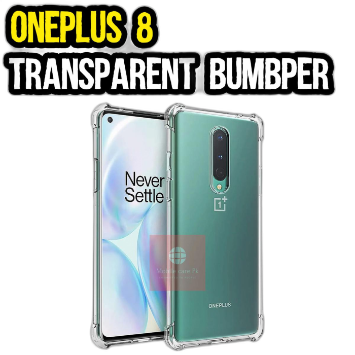 OnePlus 8 Transparent Soft Crystal Clear Case With Extra Bumper Mobile Cover - Image 2 OnePlus 8 Transparent Soft Crystal Clear Case With Extra Bumper Mobile Cover - Image 2
