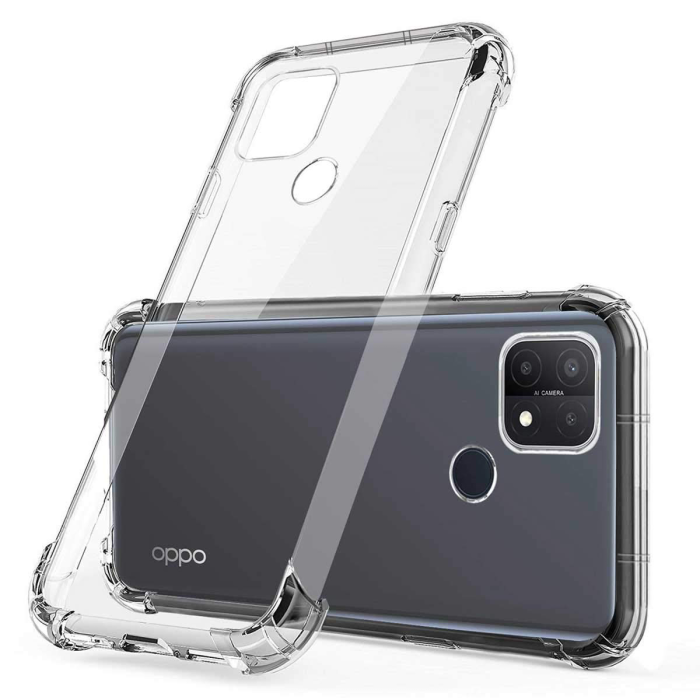 Oppo A15s Transparent Extra Bumper Anti Shock Soft Crystal Clear Case - Image 2 Oppo A15s Transparent Extra Bumper Anti Shock Soft Crystal Clear Case - Image 2