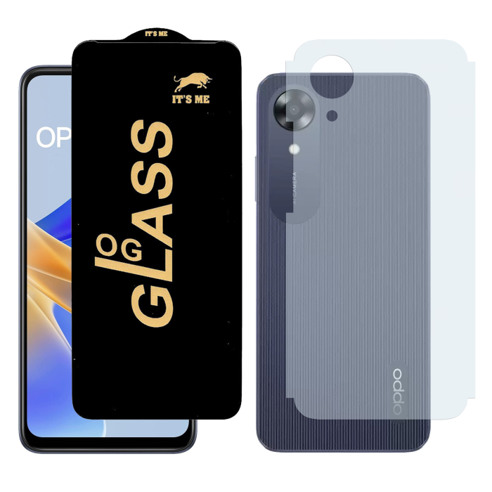 Oppo A17k Combo: OG Glass Screen Protector + Carbon Back Skin - Image 2 Oppo A17k Combo: OG Glass Screen Protector + Carbon Back Skin - Image 2