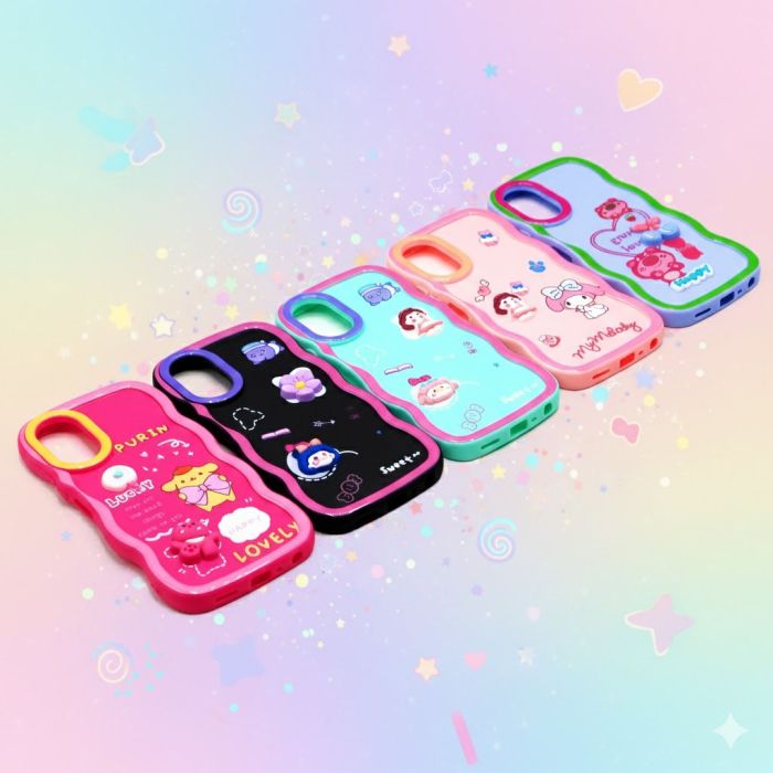 Oppo A18 Fancy Wave Style Kitty Mobile Cover - Image 2 Oppo A18 Fancy Wave Style Kitty Mobile Cover - Image 2