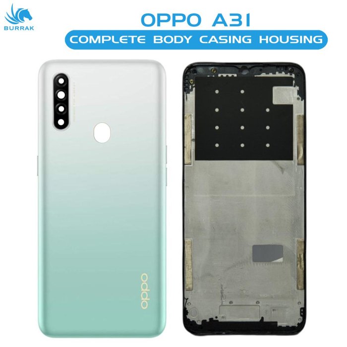 Oppo A31 Housing Middle Frame With Side Button and Camera Lens Complete Body Casing Replacement For A31 - White - Image 2 Oppo A31 Housing Middle Frame With Side Button and Camera Lens Complete Body Casing Replacement For A31 - White - Image 2