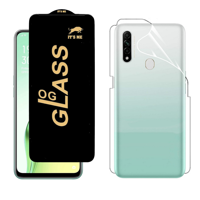 Oppo A31 Protection Pack: OG Glass + Clear Back Jelly Film - Image 2 Oppo A31 Protection Pack: OG Glass + Clear Back Jelly Film - Image 2