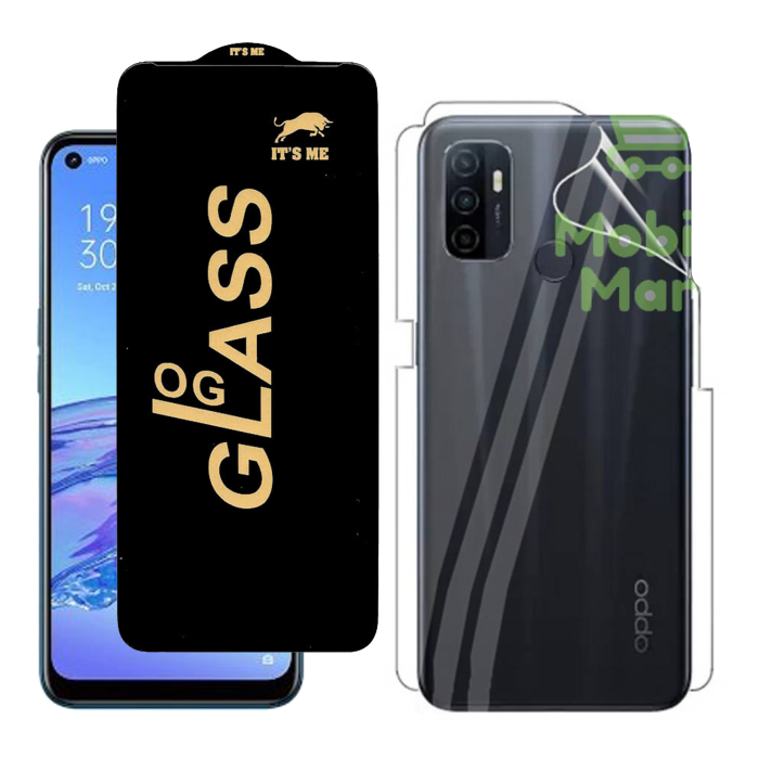Oppo A53 Protection Pack: OG Glass + Clear Back Jelly Film - Image 2 Oppo A53 Protection Pack: OG Glass + Clear Back Jelly Film - Image 2
