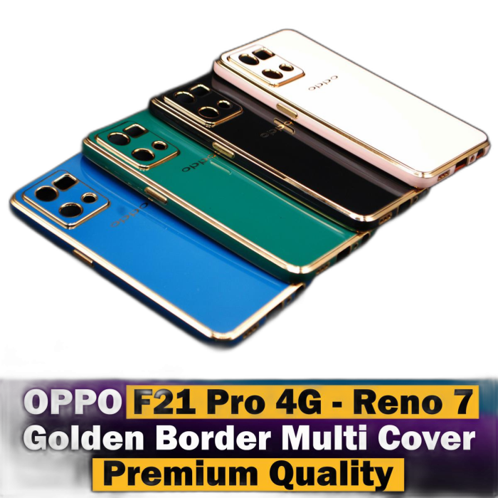 Oppo F21 Pro Soft Multi Golden Border Camera Protection Cover - Image 2 Oppo F21 Pro Soft Multi Golden Border Camera Protection Cover - Image 2