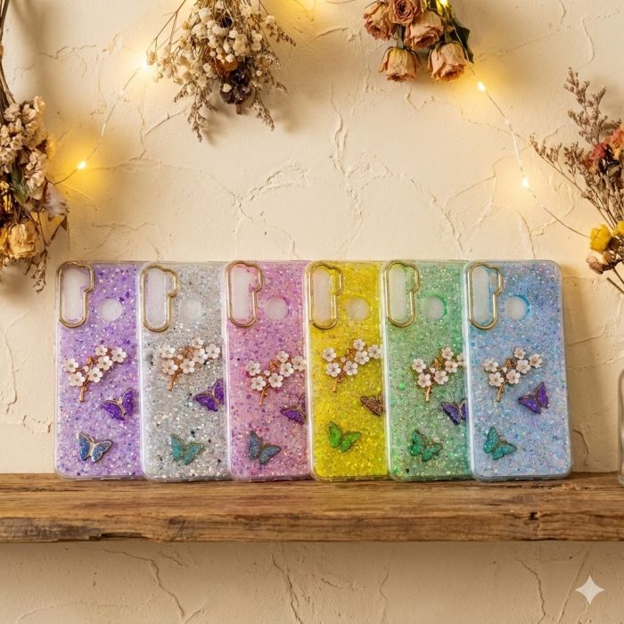 Oppo F3 Butterfly Glitter Fancy Mobile Cover - Image 2 Oppo F3 Butterfly Glitter Fancy Mobile Cover - Image 2