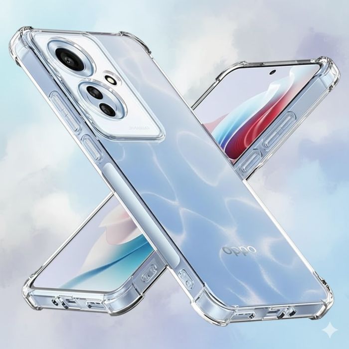 Oppo Reno 11F Transparent Back Cover Extra Bumper Anti Shock Soft Crystal Clear Case - Image 2 Oppo Reno 11F Transparent Back Cover Extra Bumper Anti Shock Soft Crystal Clear Case - Image 2