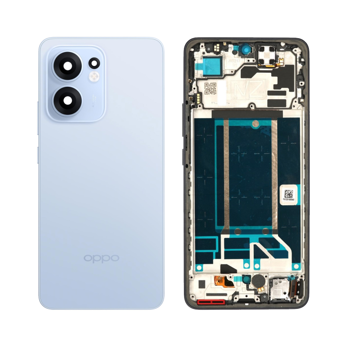 Oppo Reno 13F Full Body Housing - Complete Casing with Middle Frame, Back Door, Buttons & Lens Blue - Image 2 Oppo Reno 13F Full Body Housing - Complete Casing with Middle Frame, Back Door, Buttons & Lens Blue - Image 2