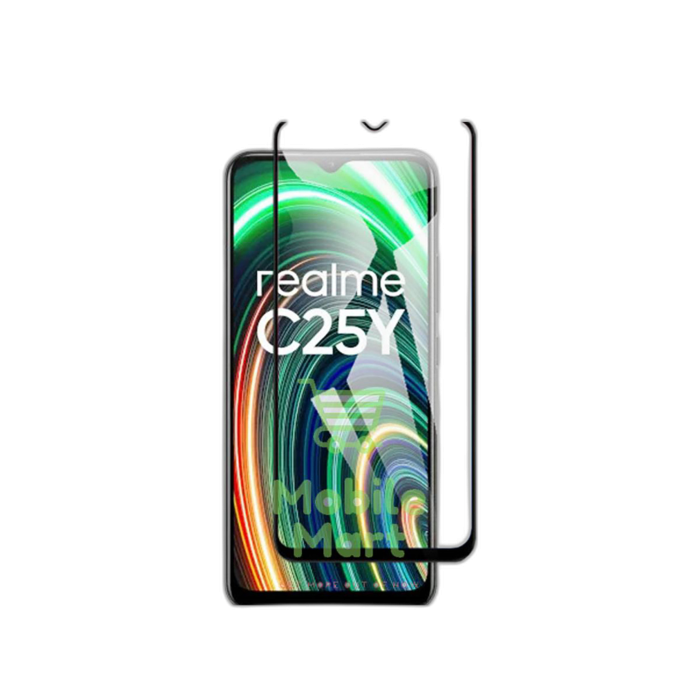 Realme C25Y Full Screen Protector 9D Tempered Glass Protector For Realme C25Y - Image 2 Realme C25Y Full Screen Protector 9D Tempered Glass Protector For Realme C25Y - Image 2
