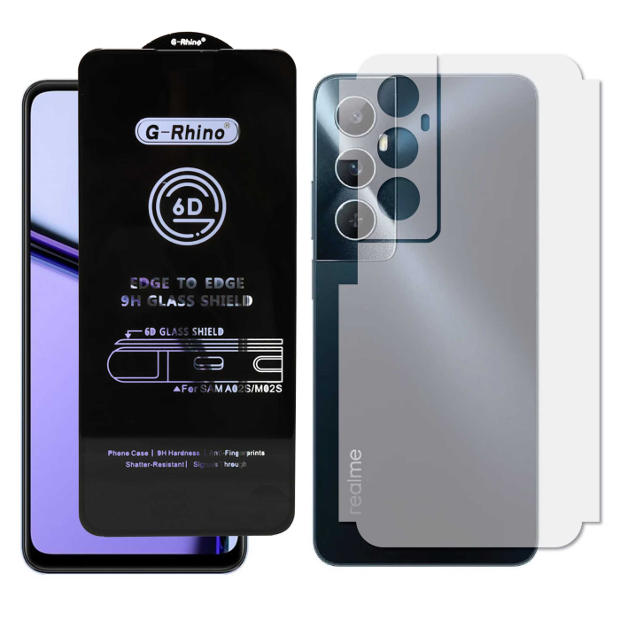 Realme C65 Combo: OG Glass Screen Protector + Carbon Back Skin - Image 2 Realme C65 Combo: OG Glass Screen Protector + Carbon Back Skin - Image 2