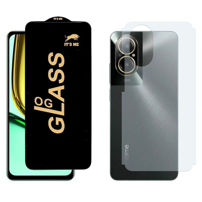 Realme C67 Combo: OG Glass Screen Protector + Carbon Back Skin - Image 2 Realme C67 Combo: OG Glass Screen Protector + Carbon Back Skin - Image 2