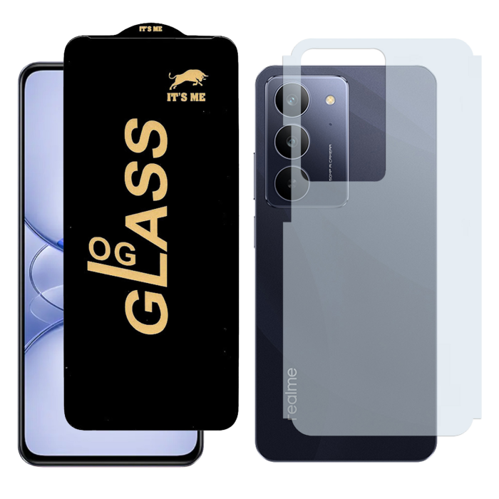 Realme C75x Combo: OG Glass Screen Protector + Carbon Back Skin - Image 2 Realme C75x Combo: OG Glass Screen Protector + Carbon Back Skin - Image 2