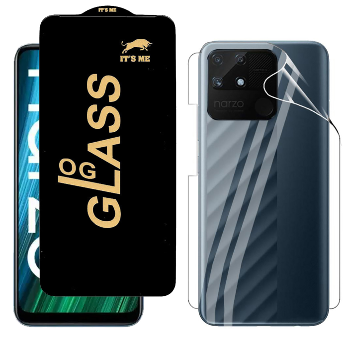 Realme Narzo 50A Protection Pack: OG Glass + Clear Back Jelly Film - Image 2 Realme Narzo 50A Protection Pack: OG Glass + Clear Back Jelly Film - Image 2