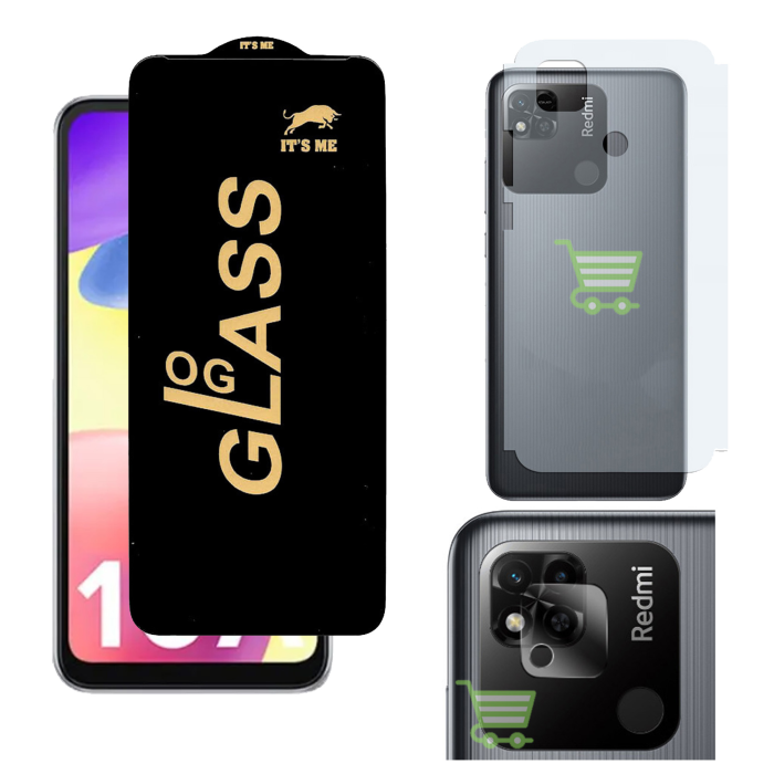 Redmi 10A 3-in-1 Kit: OG Glass + Carbon Back Camera Protector - Image 2 Redmi 10A 3-in-1 Kit: OG Glass + Carbon Back Camera Protector - Image 2