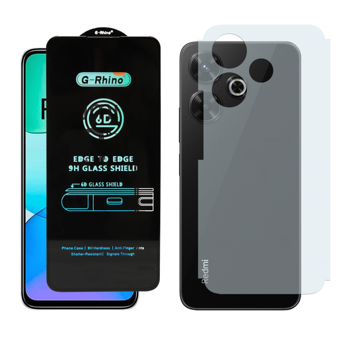 Redmi 13 Combo: OG Glass Screen Protector + Carbon Back Skin - Image 2 Redmi 13 Combo: OG Glass Screen Protector + Carbon Back Skin - Image 2