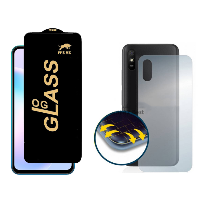 Redmi 9A Combo: OG Glass Screen Protector + Carbon Back Skin - Image 2 Redmi 9A Combo: OG Glass Screen Protector + Carbon Back Skin - Image 2