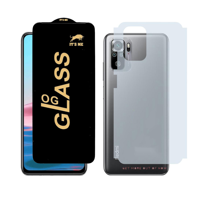 Redmi Note 10 Combo: OG Glass Screen Protector + Carbon Back Skin - Image 2 Redmi Note 10 Combo: OG Glass Screen Protector + Carbon Back Skin - Image 2